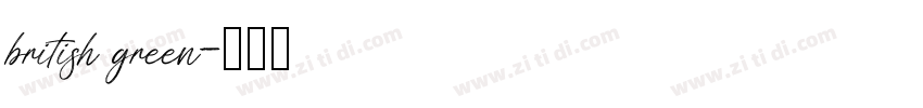 british green字体转换